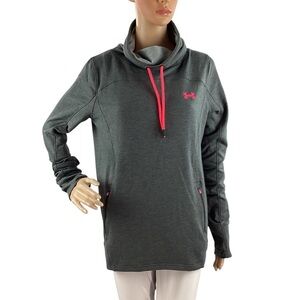 Under Armour Gray Funnel Neck Pullover Sweatshirt Medium